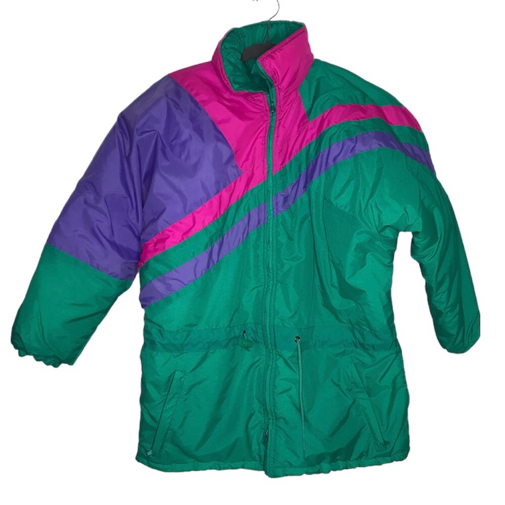 Vintage 80s 90s Generation 2000 Bright Multicolor Ski Snow Winter Jacket